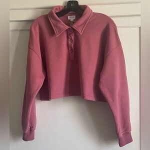 Le Lis Collection Pink Cropped Sweatshirt. New With Tags.